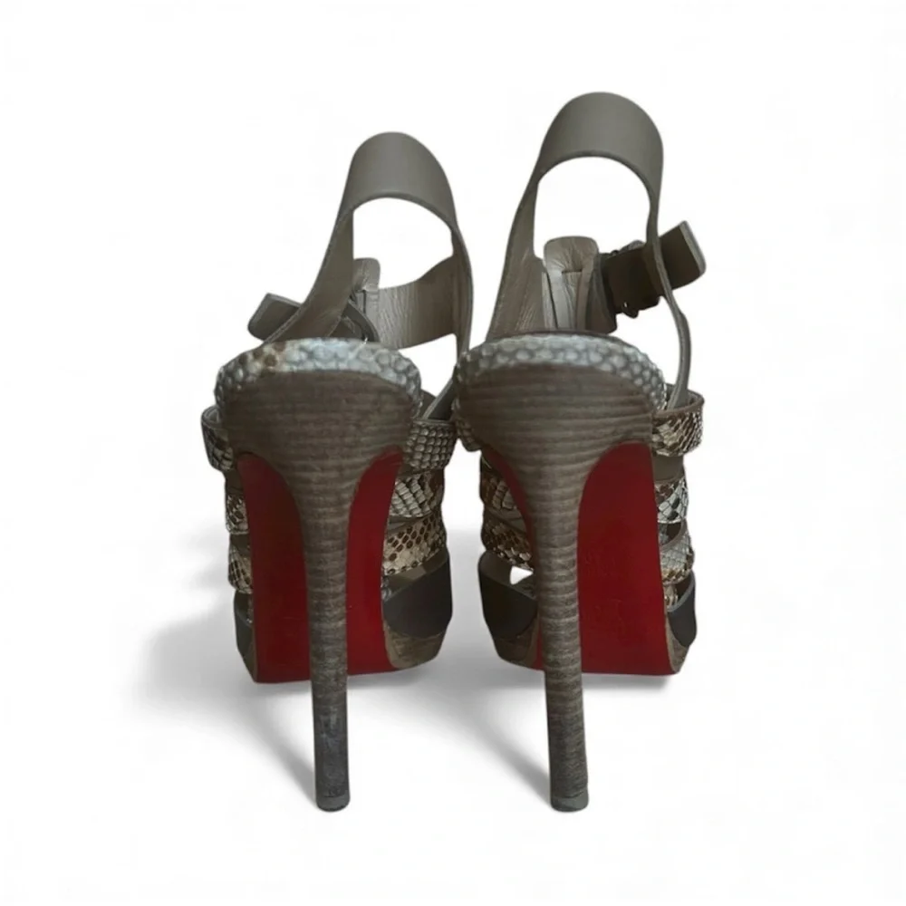 Christian Louboutin Snakeskin sandal heels RETAIL 895 - Picture 5 of 7